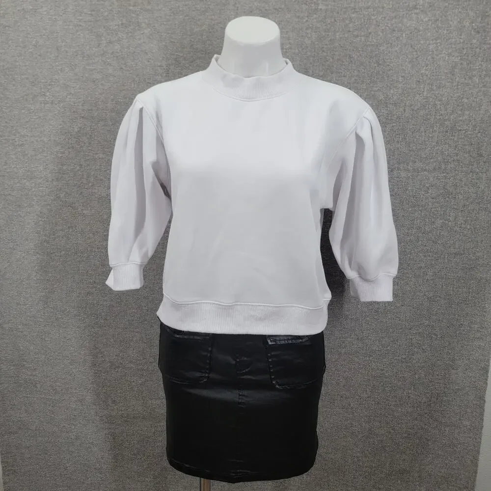 Addison Bay White Puff Sleeve Blouse - Picture 2 of 8